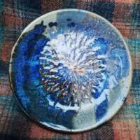 Blue Stoneware Garlic Plate thumbnail