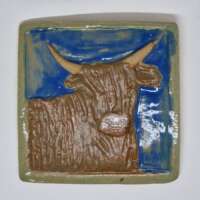 Highland Coo Tile or Coaster thumbnail