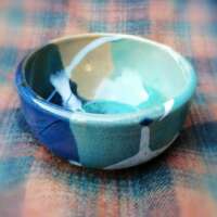 Sea Blue Stoneware Bowl thumbnail