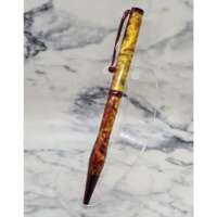 Red and Yellow Resin Slimline Pen thumbnail