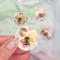 Porcelain Pink Bee Brooch thumbnail