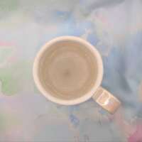 Porcelain Tall Blue Bee Mug thumbnail