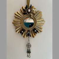Black Jewelled Mirror Hanging Ornament thumbnail