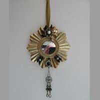 Black Jewelled Mirror Hanging Ornament thumbnail