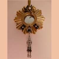 Black Jewelled Mirror Hanging Ornament thumbnail