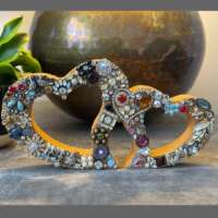 Double Heart Jewelled Ornament thumbnail