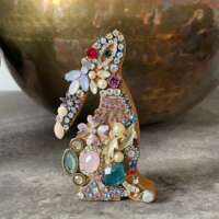 Gazing Hare Jewelled Ornament thumbnail