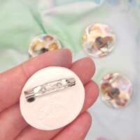 Porcelain Pink Bee Brooch thumbnail