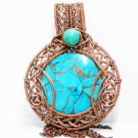 Celtic Style Kingman Turquoise Necklace thumbnail