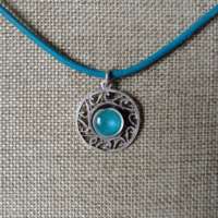 Celtic Design Pendant with Turquoise Detail thumbnail