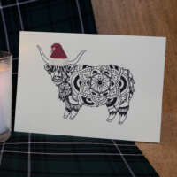 Christmas Highland Cow 4 Card Pack thumbnail