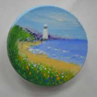 Lighthouse and Beach Brooch thumbnail