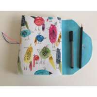 Doodle Birds with Button Closure Notepad thumbnail