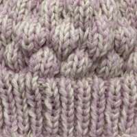 Hand Knitted Pink & White Wool & Alpaca Woolie Hat thumbnail