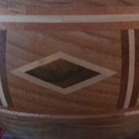 Elm Wooden Vessel with Diamond Features thumbnail