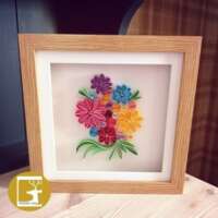 Quilled "Flower Bouquet" Box Frame thumbnail