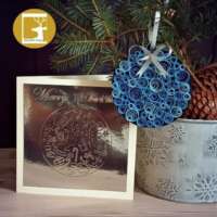 Quilled "Blue Bauble Decoration" Christmas Card thumbnail