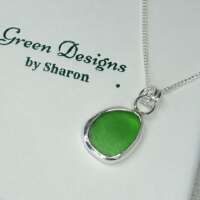 Sterling Silver Sea Glass Bezel Necklace thumbnail