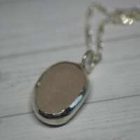 Sterling Silver Sea Glass Bezel Necklace thumbnail