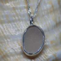 Sterling Silver Sea Glass Bezel Necklace thumbnail