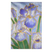 Bearded Iris Hand Painted Silk Card thumbnail