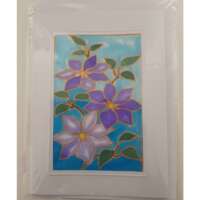 Periwinkle Hand Painted Silk Card thumbnail