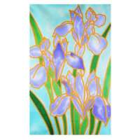 Purple Iris Hand Painted Silk Card thumbnail