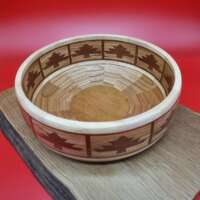 Elm Bowl with Mahogany Tree Design thumbnail