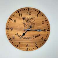 Wooden Clock with Personalisation thumbnail