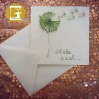 Quilled "Green Dandelion" Greeting Card thumbnail