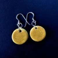 Buttercup Round Clay Earrings thumbnail