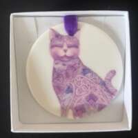 Celtic Purple Cat Hanger thumbnail