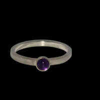 Amethyst in Silver Ring thumbnail