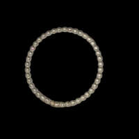 Delicate Beaded Silver Ring thumbnail