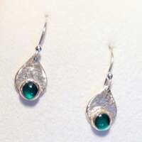 Green Depths Dangly Earrings thumbnail