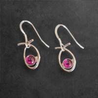 Pink Fish Silver Earrings thumbnail