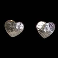 Textured Heart Stud Earrings thumbnail