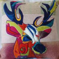 Decorative Stag Pop Art Cushion thumbnail