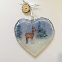 Stag Glass Heart thumbnail