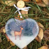 Stag Glass Heart thumbnail