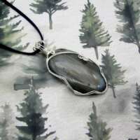 Statement Pendant with Labradorite thumbnail