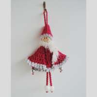 Red and Silver Hanging Angel Decoration thumbnail