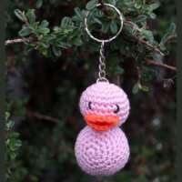 Light Pink Duck Key Ring thumbnail