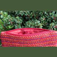 Red Stripe Harris Tweed Coin Purse thumbnail