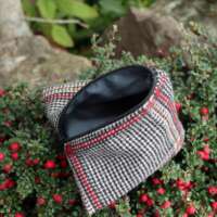Liquorice Harris Tweed Sankuku Pouch Purse thumbnail