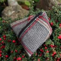 Liquorice Harris Tweed Sankuku Pouch Purse thumbnail