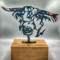 Metal Highland Cow Sculpture thumbnail