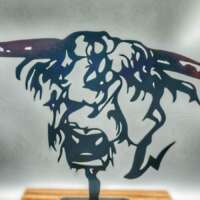 Metal Highland Cow Sculpture thumbnail