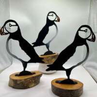 Metal Puffin Sculpture thumbnail