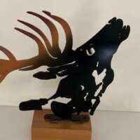 Metal Stag Sculpture thumbnail